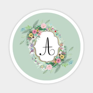 Monogram Letter A Magnet